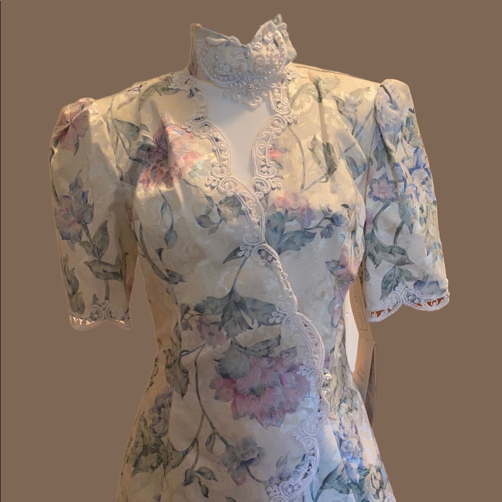 Vintage Scott McClintock floral Victorian skirt set - coastal grandma -gramcore